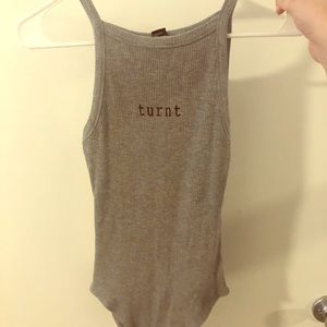 Forever 21 Grey ‘Turnt’ Bodysuit